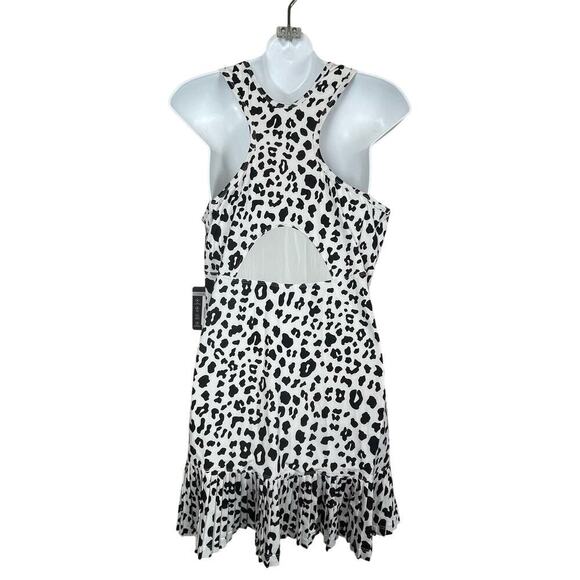 NWT Tail Activewear L Black White Animal Print Sleeveless‎ Dress Coletta 32" - Picture 2 of 9